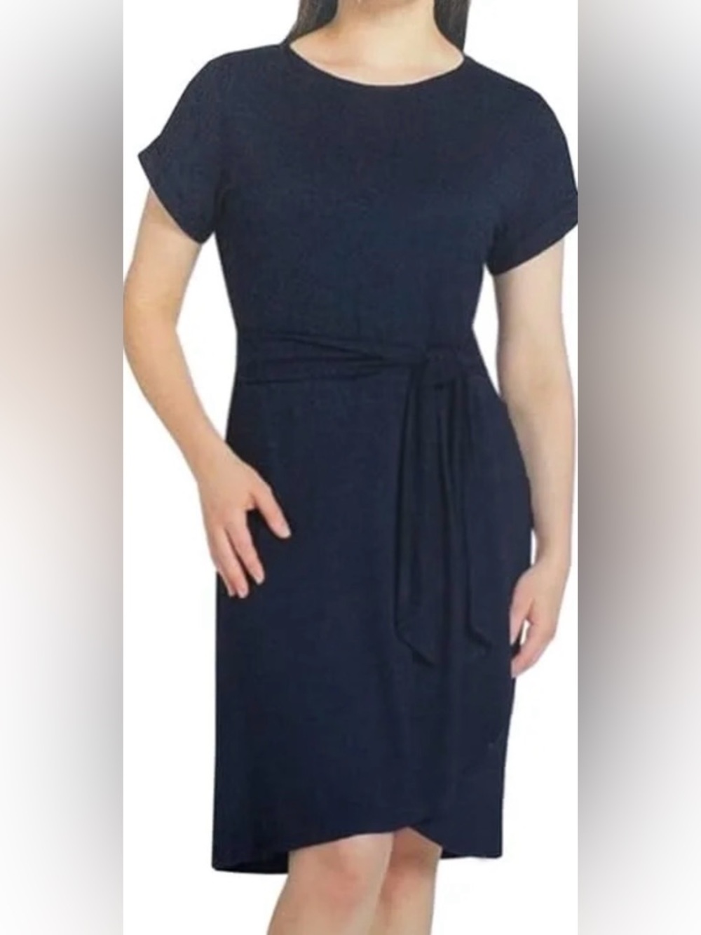 Chaps Navy Crewneck knit dress NWT Large